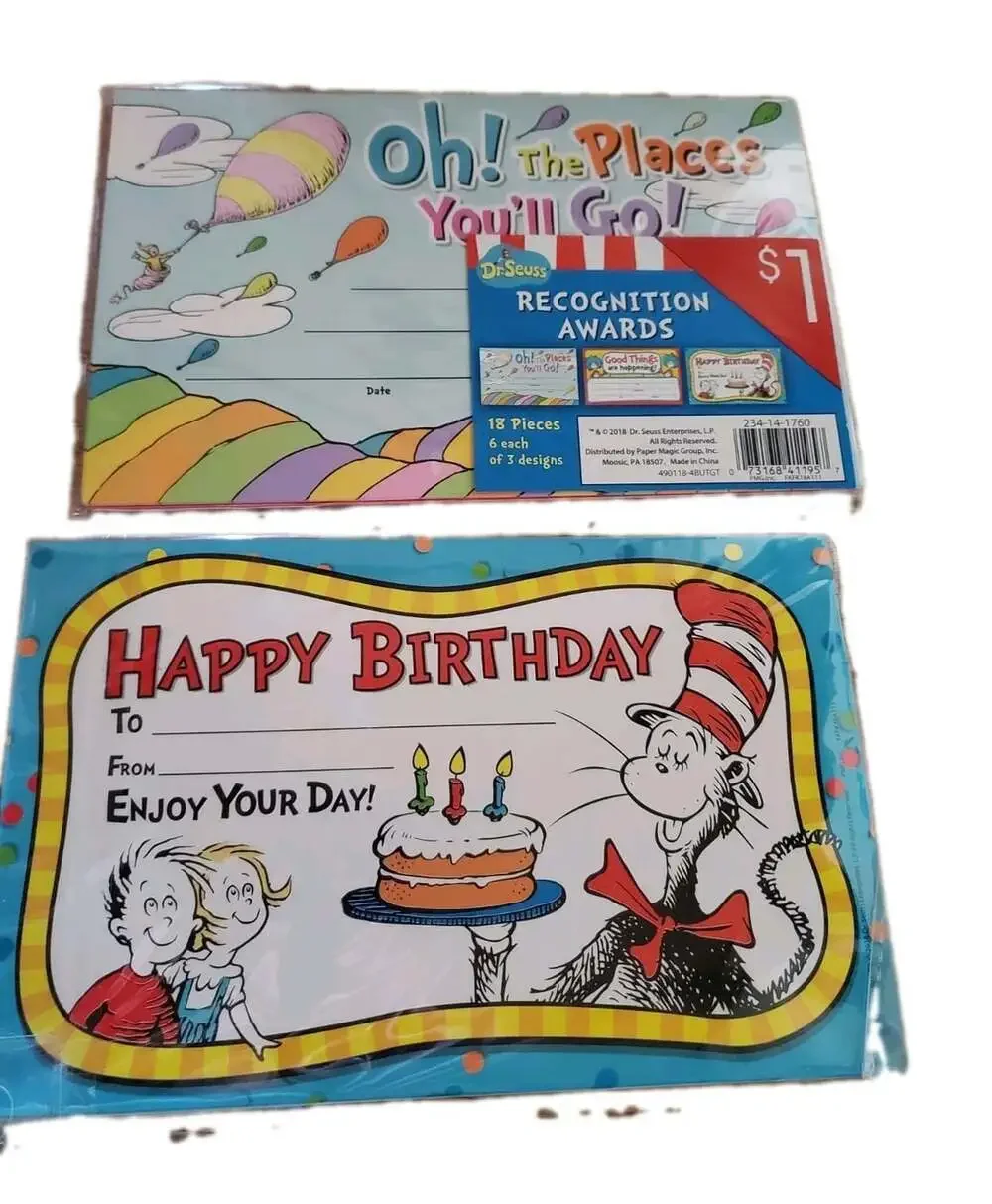 Lot Dr. Seuss Classroom School Teacher Pencils Bookmarks Sticky Notes & More